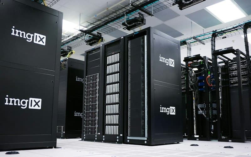 Server racks inside a data center